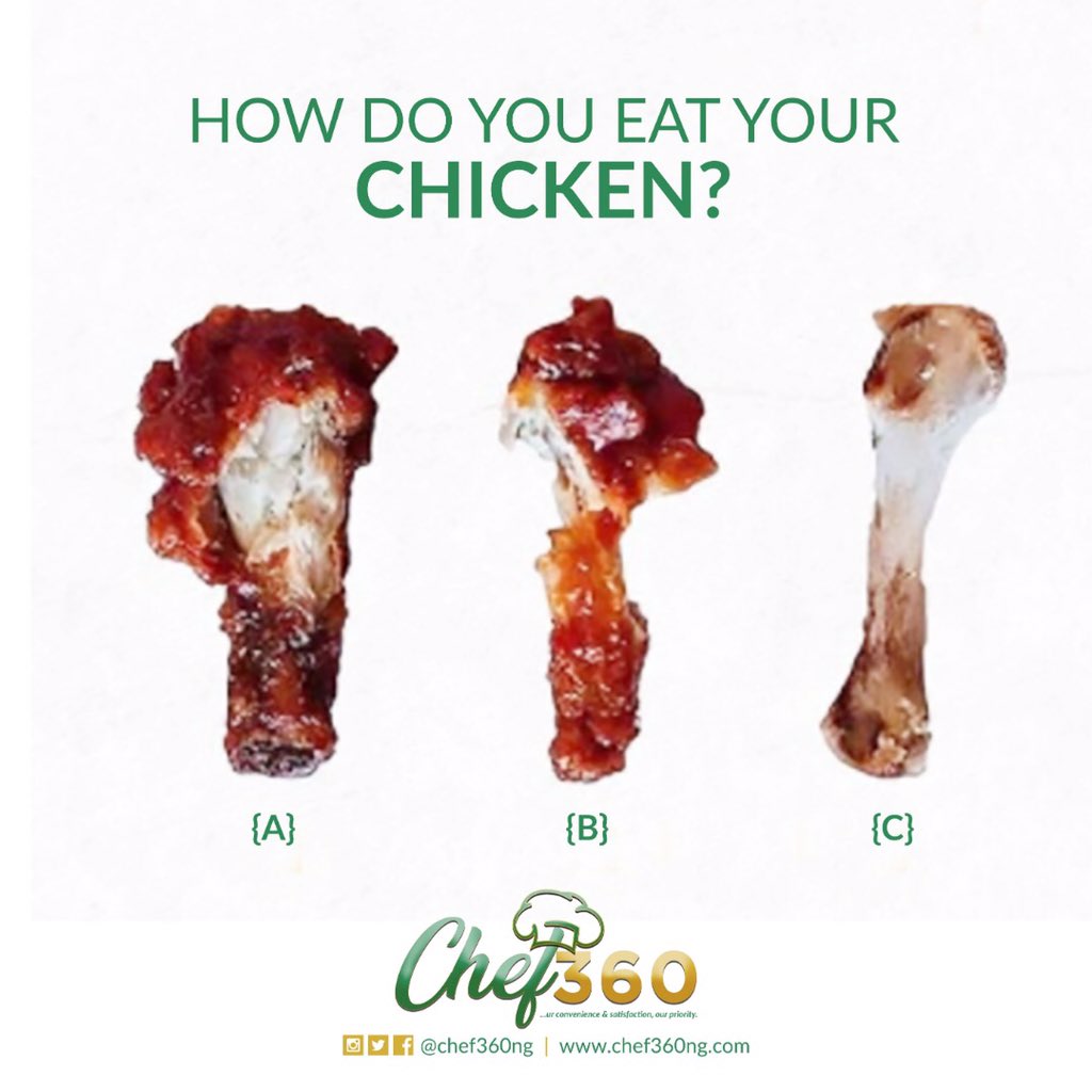 TheNimblar's tweet photo. How do you eat your chicken?
Don’t lie oo😂😂.. Tell us in the comments below. Follow @Chef360D 🤤
•
#food #fooddeliveryservice #fooddelivery #chef360 ##jumiafood #jumiafoodng #foodordering #foodorderingapp #foodstuff https://t.co/9jMicWnsPt
