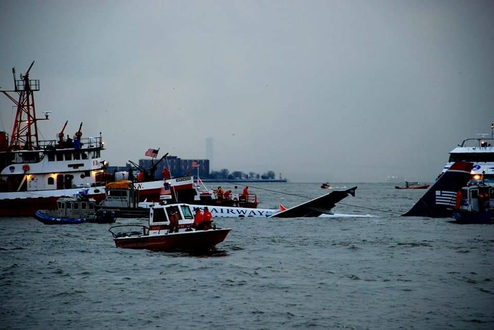 The captain was 57-year-old Chesley Sullenberger, who at the time had logged 19,663 flight hours, including 4,765 on the Airbus A320. The co-pilot was 49-year-old Jeffrey Skiles who had logged 15,643 flight hours. This was his first Airbus A320 flight. (What a first flight!)