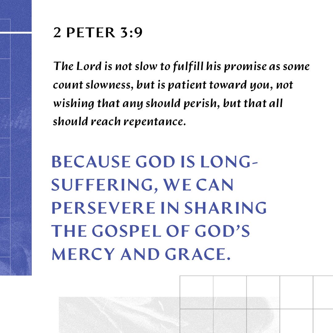 ENCampusSA's tweet photo. Day 5: God is long suffering

Because God is long-suffering, we can persevere in sharing the gospel of God’s mercy and grace.

#ENfast2021 #AwesomeGod2021
#EveryNationCampus #ChangeTheCampus #ChangeTheWorld https://t.co/bZbmUGyvpj
