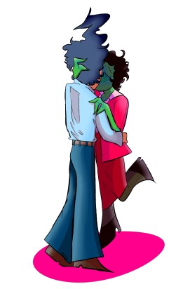 InZadr's tweet photo. Original caption:
an #artcollab with @readglare 
i sketched the first one and lined &amp; colored the second one
#iz #invaderzim #zadr https://t.co/stZENeNYgw