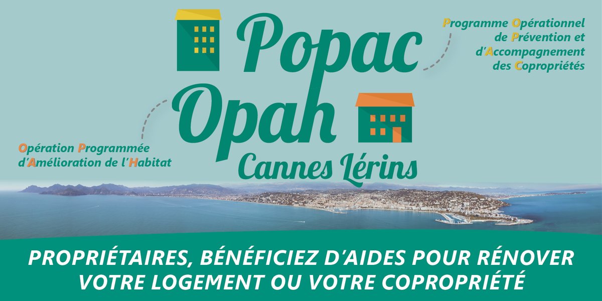 CACPLOfficiel's tweet photo. đ Afin dâamĂ©liorer la situation de lâhabitat sur le territoire #CannesLĂ©rins, l'AgglomĂ©ration propose 2 dispositifs dâaccompagnement :
⥠OpĂ©ration ProgrammĂ©e dâAmĂ©lioration de lâHabitat (#OPAH)
⥠Programme OpĂ©rationnel de PrĂ©vention & dâAccompagnement des CopropriĂ©tĂ©s (#POPAC). https://t.co/FTul1lYJyO