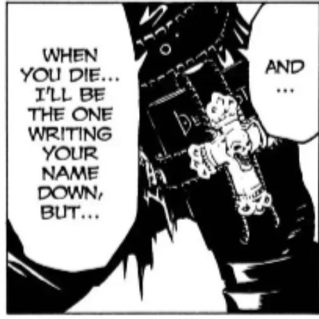 “𝘦𝘷𝘦𝘳𝘺𝘣𝘰𝘥𝘺 𝘨𝘰𝘦𝘴 𝘵𝘰 𝘵𝘩𝘦 𝘴𝘢𝘮𝘦 𝘱𝘭𝘢𝘤𝘦 𝘰𝘯𝘤𝘦 𝘺𝘰𝘶 𝘥𝘪𝘦. . 

𝘿𝙚𝙖𝙩𝙝 𝙞𝙨 𝙚𝙦𝙪𝙖𝙡 “

†

†

「 A Independent &amp; Mixed Portrayal of the Death Note Franchises Ryuk The Shinigami; Descriptive &amp; Lit. W/ 10 Yrs EXP.」