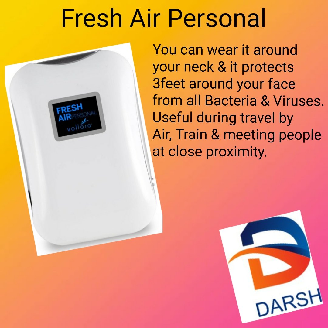 GlobalDarsh's tweet photo. The FreshAir Personal provides nature's own powerful cleaning properties with a built-in ionizer that attracts free-roaming particles and captures them, reducing allergens and pollutants that invade the space you breathe. https://t.co/0zqfNvv6eZ
