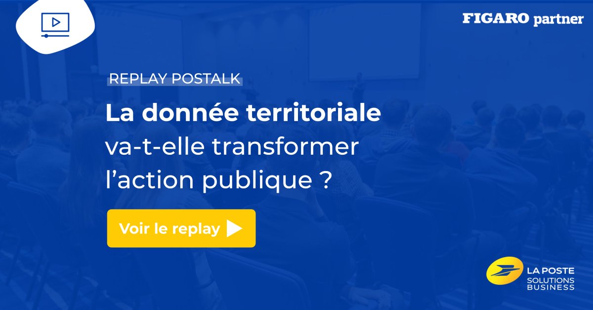 LaPosteBusiness's tweet image. [Postalk]👀 Retour sur notre émission : « La #DonneeTerritoriale va-t-elle transformer l’action #publique ? » réalisée en partenariat avec Figaro Partner.

👉 Vous avez manqué l’émission ? 
Découvrez le replay : bit.ly/3pJSz0f