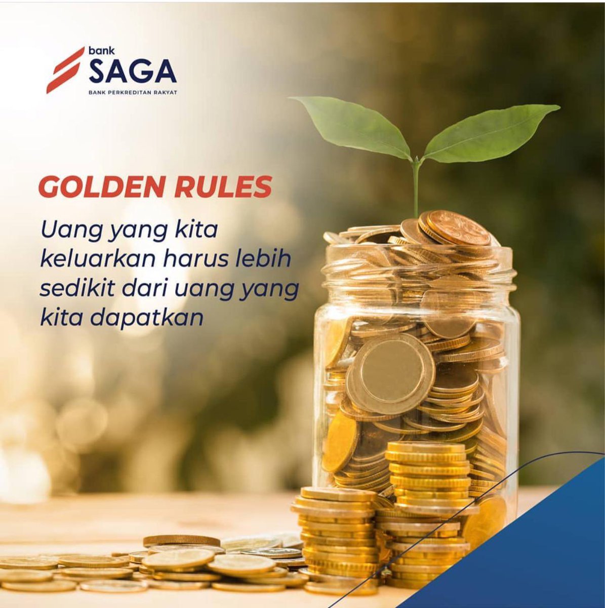 BprSaga's tweet photo. Sudahkan kamu ikuti Golden Rule “Uang yang kita keluarkan harus lebih sedikit dari uang yang kita dapatkan” ?
#BprSaga https://t.co/tHZPihUAFD