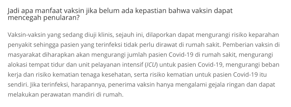 [pentingnya menurunkan risiko kasus klinis]di samping tujuan akhir mencapai herd immunity, ingat bahwa ada tujuan penting lain saat ini yaitu menjaga agar sistem kesehatan tidak kolaps!flattening the curve.masih ada pasien-pasien noncovid juga yang butuh layanan kesehatan.