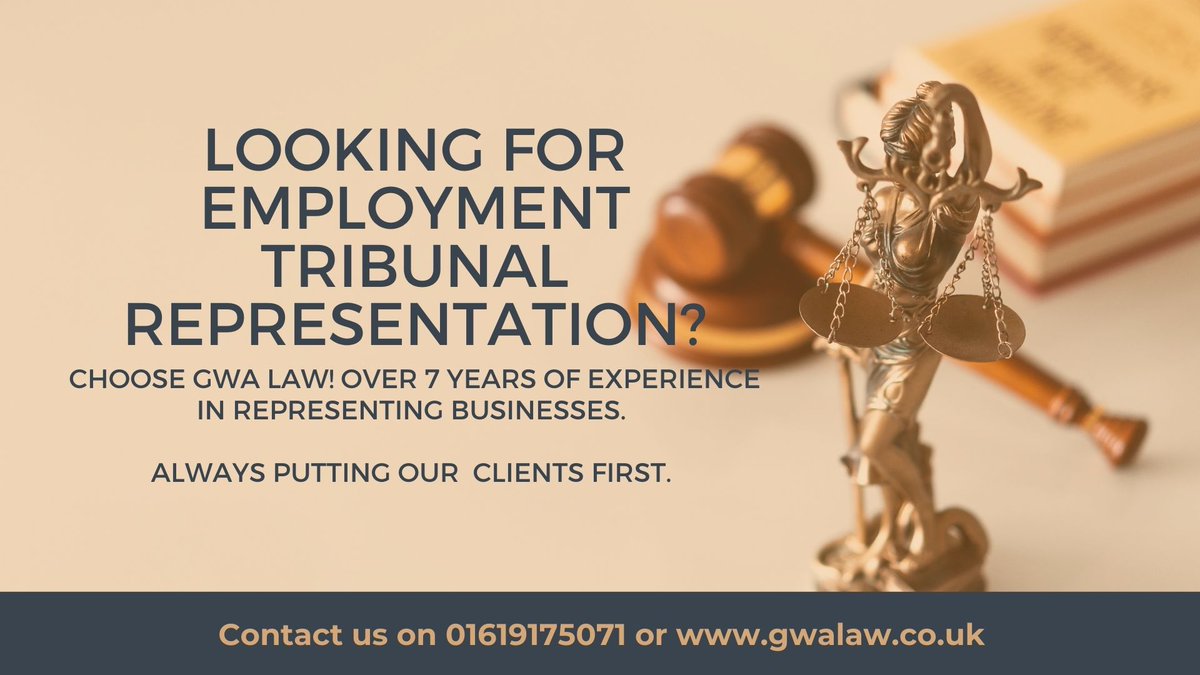 If you are looking for tribunal representation, our solicitors have over 7 years of experience in representing businesses. 

gwalaw.co.uk/for-business-e…

Get a guaranteed appointment within 24 hours of your enquiry. 

#lawyersforbusiness #businessadvice #tribunals