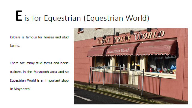 2. E, F, G and H including  @opwireland Connolly's Folly, Maynooth GAA  @maynoothgaa fire station  @KildareFire and the park and harbour