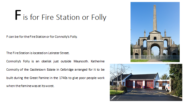 2. E, F, G and H including  @opwireland Connolly's Folly, Maynooth GAA  @maynoothgaa fire station  @KildareFire and the park and harbour