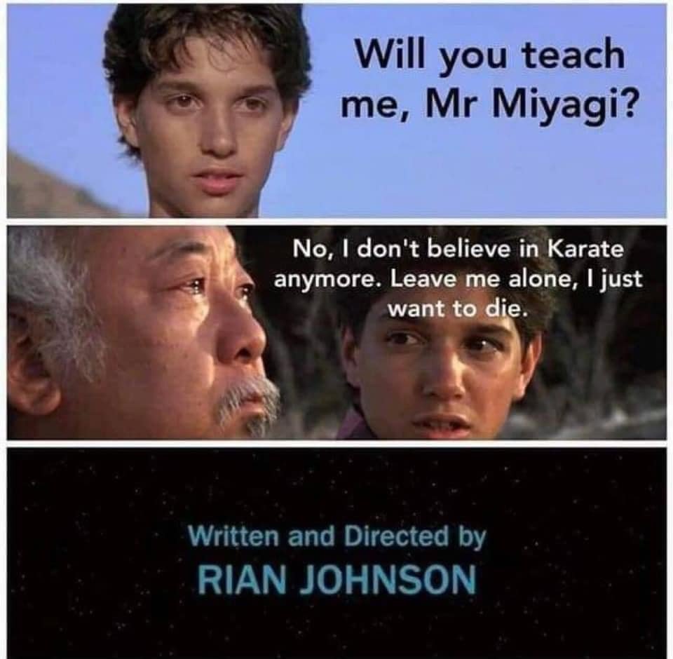 I enjoyed The Last Jedi and thought Luke's arc was not only  interesting but it made a lot of sense. That said, this is gold :).