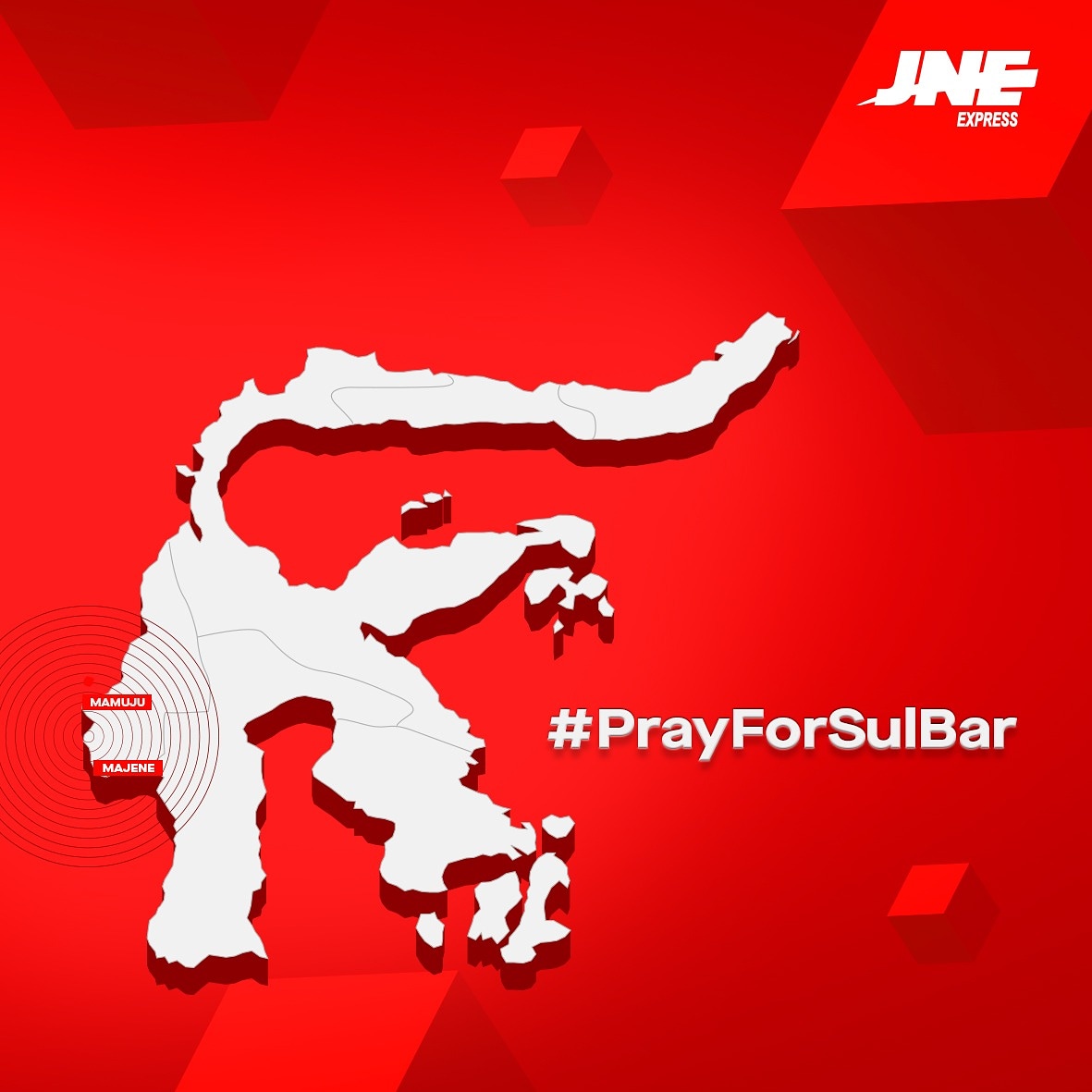 JNE_ID's tweet photo. Bangsa kita kembali di uji. Doa kami untuk warga terdampak musibah gempa bumi di Majene, Mamuju Sulawesi Barat dan sekitarnya.

Semoga warga yang terdampak diberikan kesabaran dan kesehatan serta selalu dalam lindungan Tuhan Yang Maha Esa.

#JNE #PrayforSulbar #gempamajene https://t.co/pvkSGo0CMd