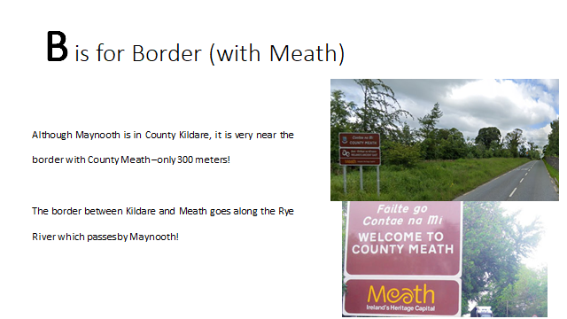 1. Taking inspiration from  @DolanGalway book Powerful Primary Geography & the local encyclopdia of Granard 'Granapedia' by children of  @SHPSGranard I created a  #homeschooling  #lockdown geography project 'My Locality from A to Z'. Eg of Maynooth. Templates for teachers available