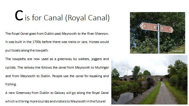 1. Taking inspiration from  @DolanGalway book Powerful Primary Geography & the local encyclopdia of Granard 'Granapedia' by children of  @SHPSGranard I created a  #homeschooling  #lockdown geography project 'My Locality from A to Z'. Eg of Maynooth. Templates for teachers available