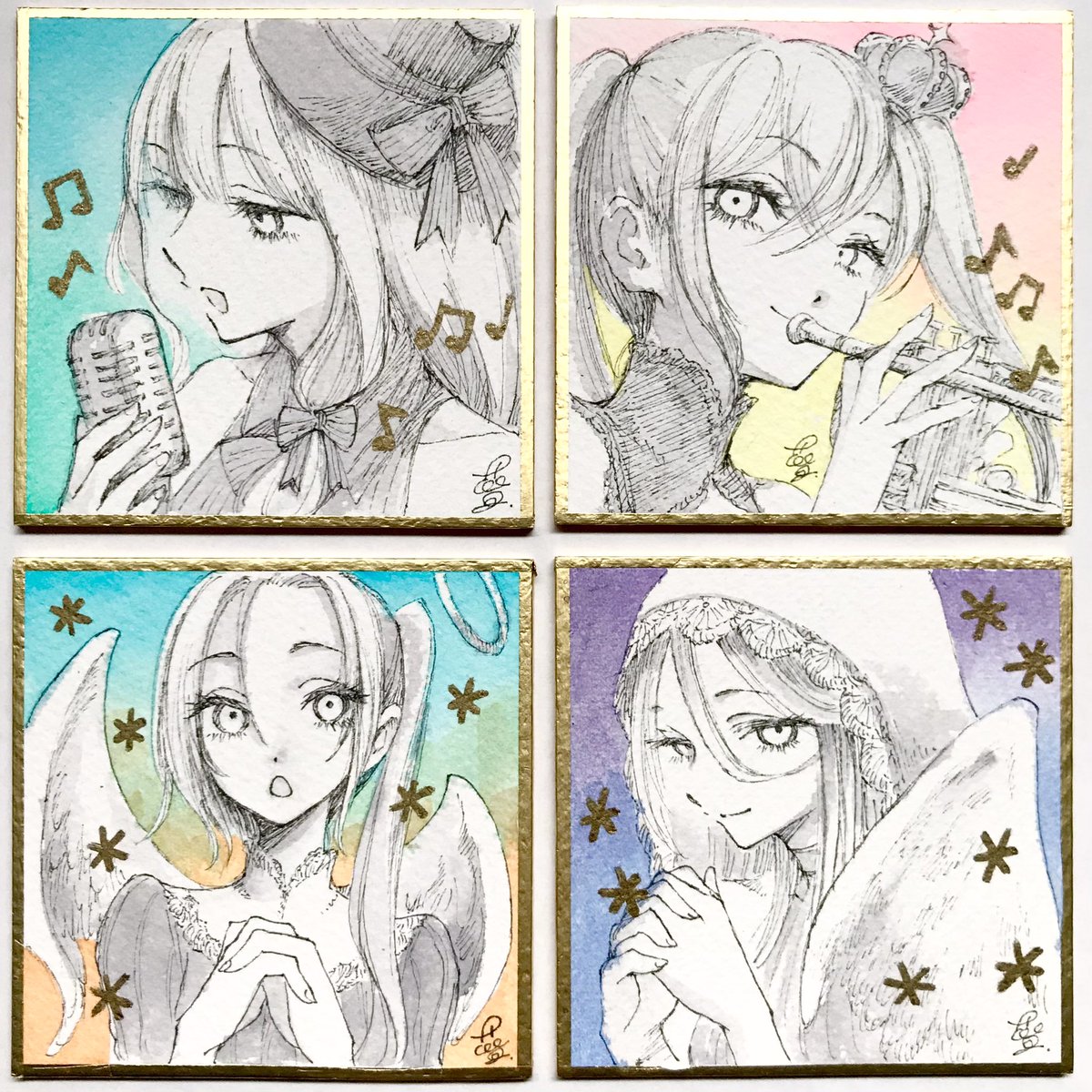 space caimanのミニ色紙企画『Angel or Music』に参加しました✨19時より販売です。
色紙その①🎷👼
https://t.co/6Sla7haIyS 