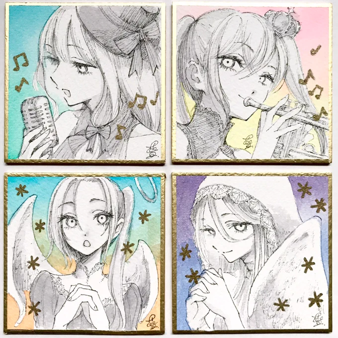 space caimanのミニ色紙企画『Angel or Music』に参加しました✨19時より販売です。
色紙その①🎷👼
https://t.co/6Sla7haIyS 