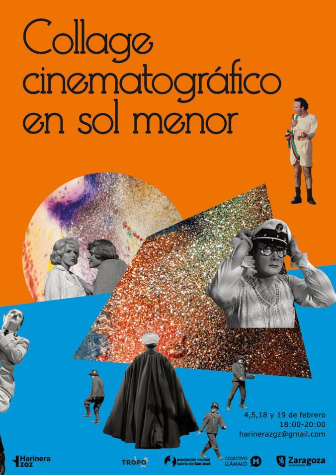Collage cinematográfico en sol menor son una serie de talleres plásticos en los que trabajaremos con una selección de películas a las que extraeremos sus personajes y realizaremos collages en nuevos escenarios. Con <a href="/TropoLab/">TropoLab</a> y Javier Roche

harinerazgz.wordpress.com/2021/01/08/bol…