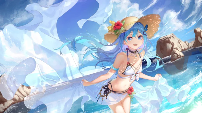#くそ寒いので水着絵を貼る 
