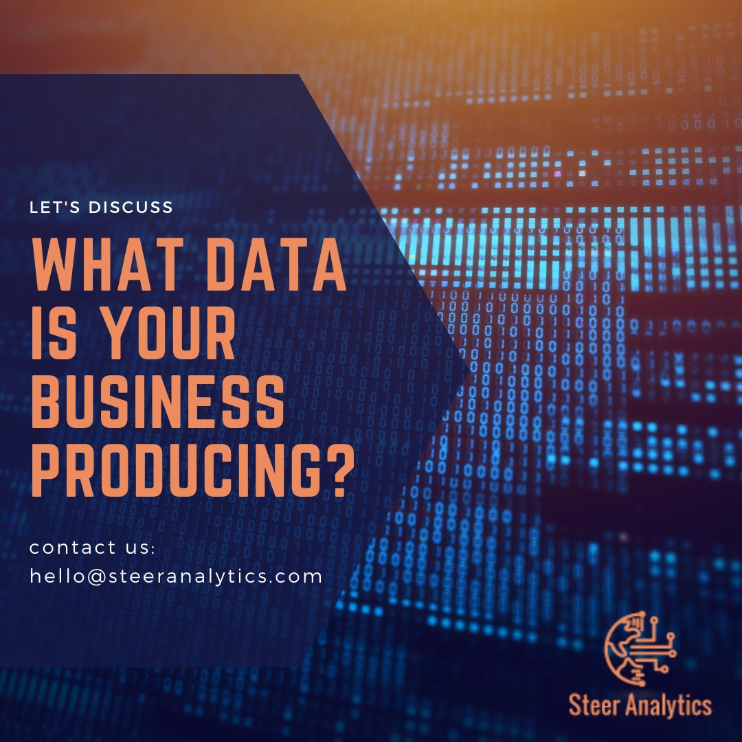 Today, businesses have access to more data than ever before. But are you leveraging all that data as effectively as possible?

Contact us today to help you develop a roadmap to collect, store, manage and analyse your data to uncover business value.

#teamsteer #datadrivenbusiness