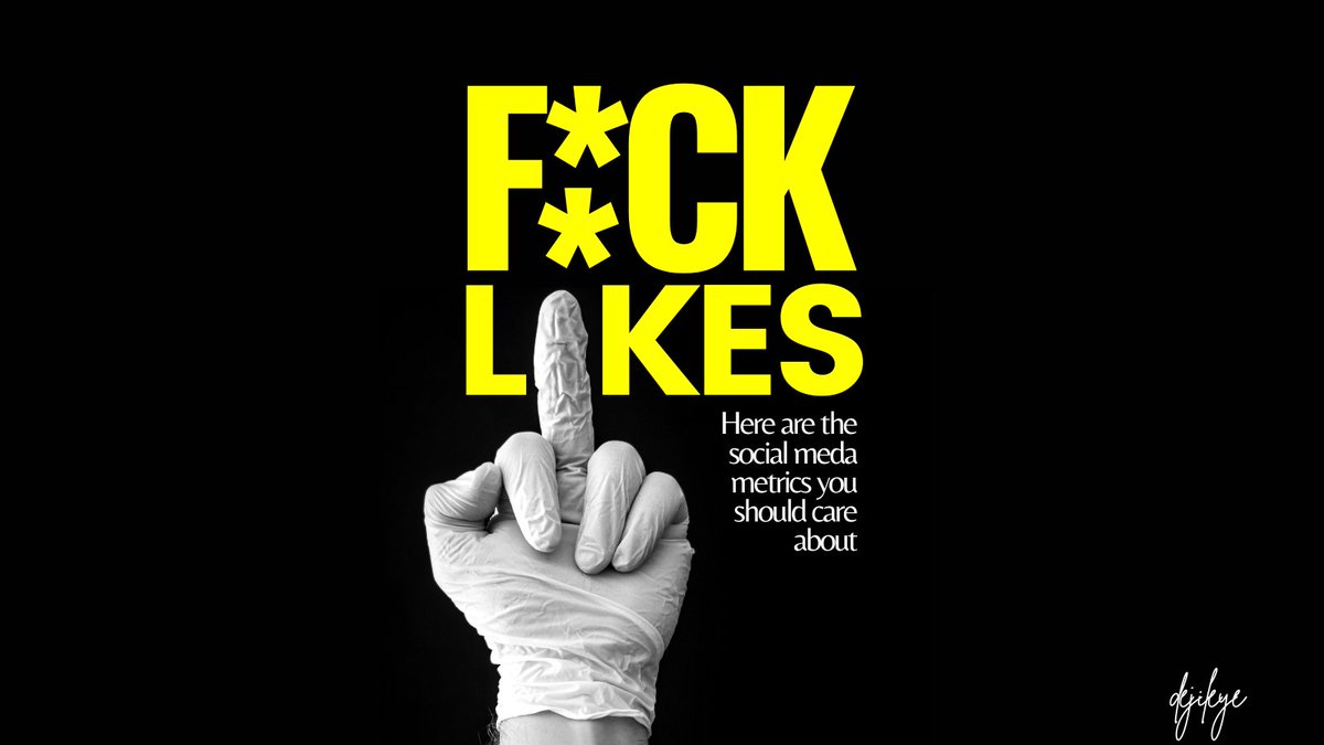 Fuck likes! Here are the social media metrics you should care about as a small business. Short thread...