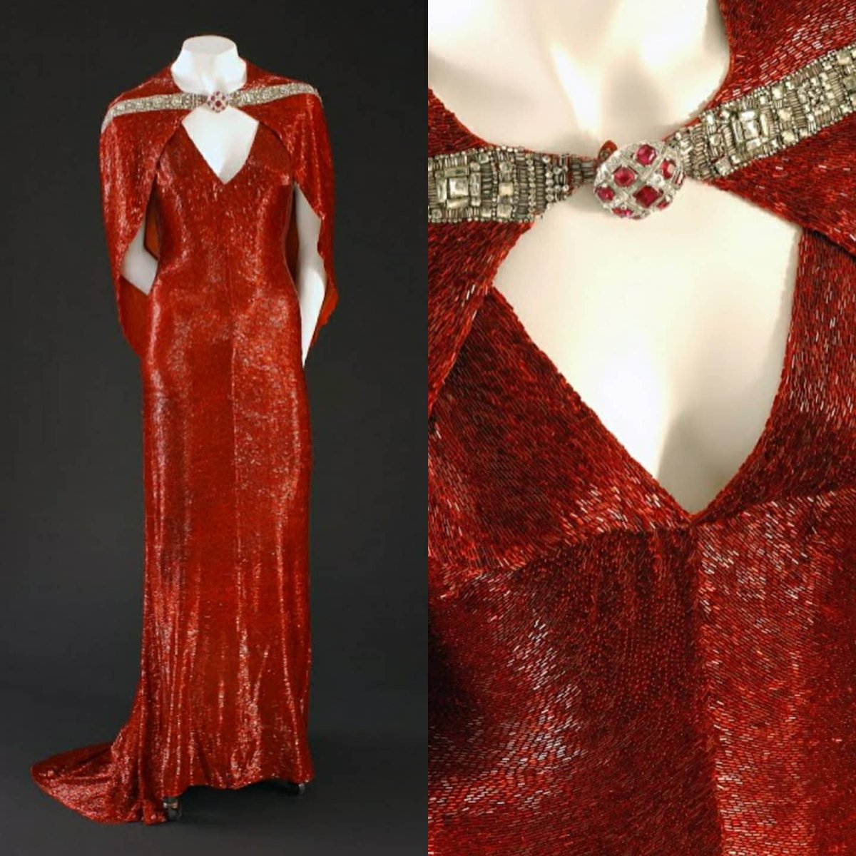 joan crawford red dress Publicity photo fro The Bride Wore Red, 1937 with Joan Crawford, Robert Young, and Franchot Tone