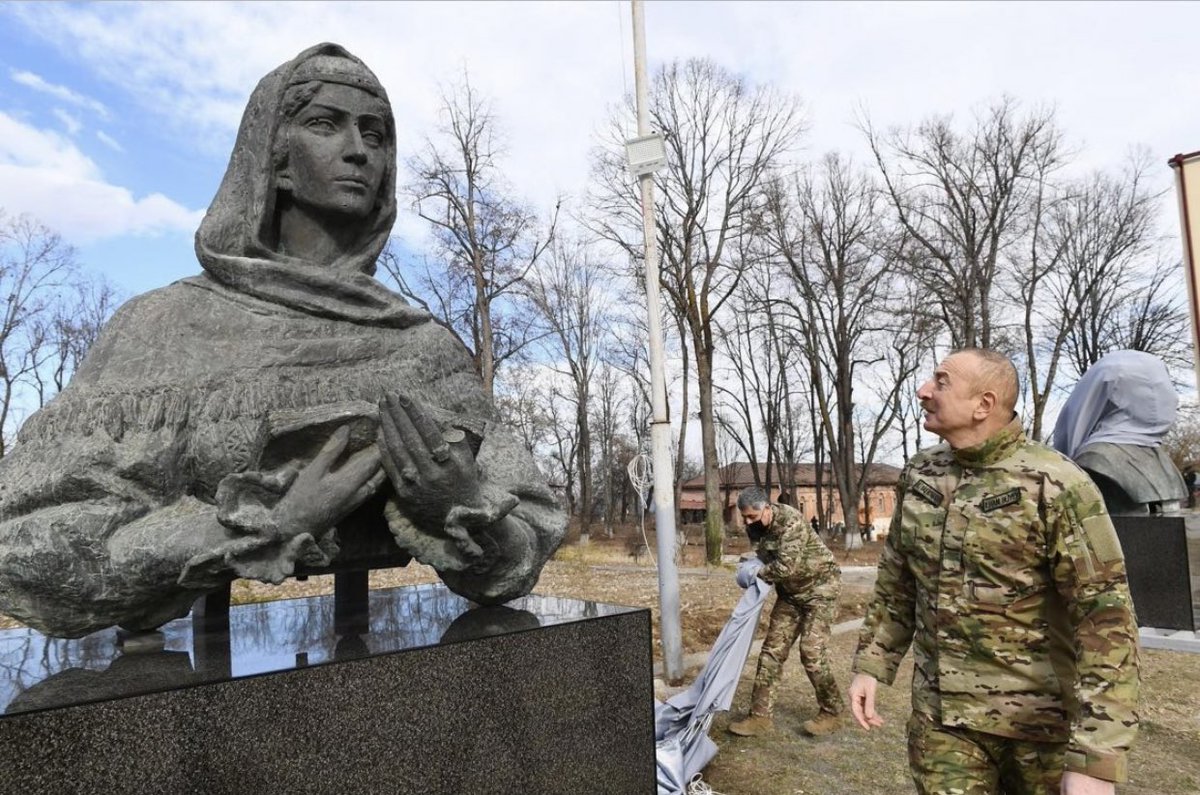 tabbasov11's tweet photo. President Ilham Aliyev visited Shusha🇦🇿 today for the first time after 28 years of occupation. @azpresident @1VicePresident #Şuşa #KarabakhisAzerbaijan https://t.co/xKCuNFy81W
