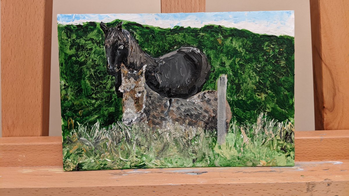 These little guys are residents along the Ballyclogh Road, Bushmills. And they love a good apple 🍏

Painted using a palette knife and...a whole lot of love ❤️🥰

#Horse #Donkey #BFFE #madeinnorthernireland #littlepieceofireland #embraceagiantspirit #causewaycoastalroute