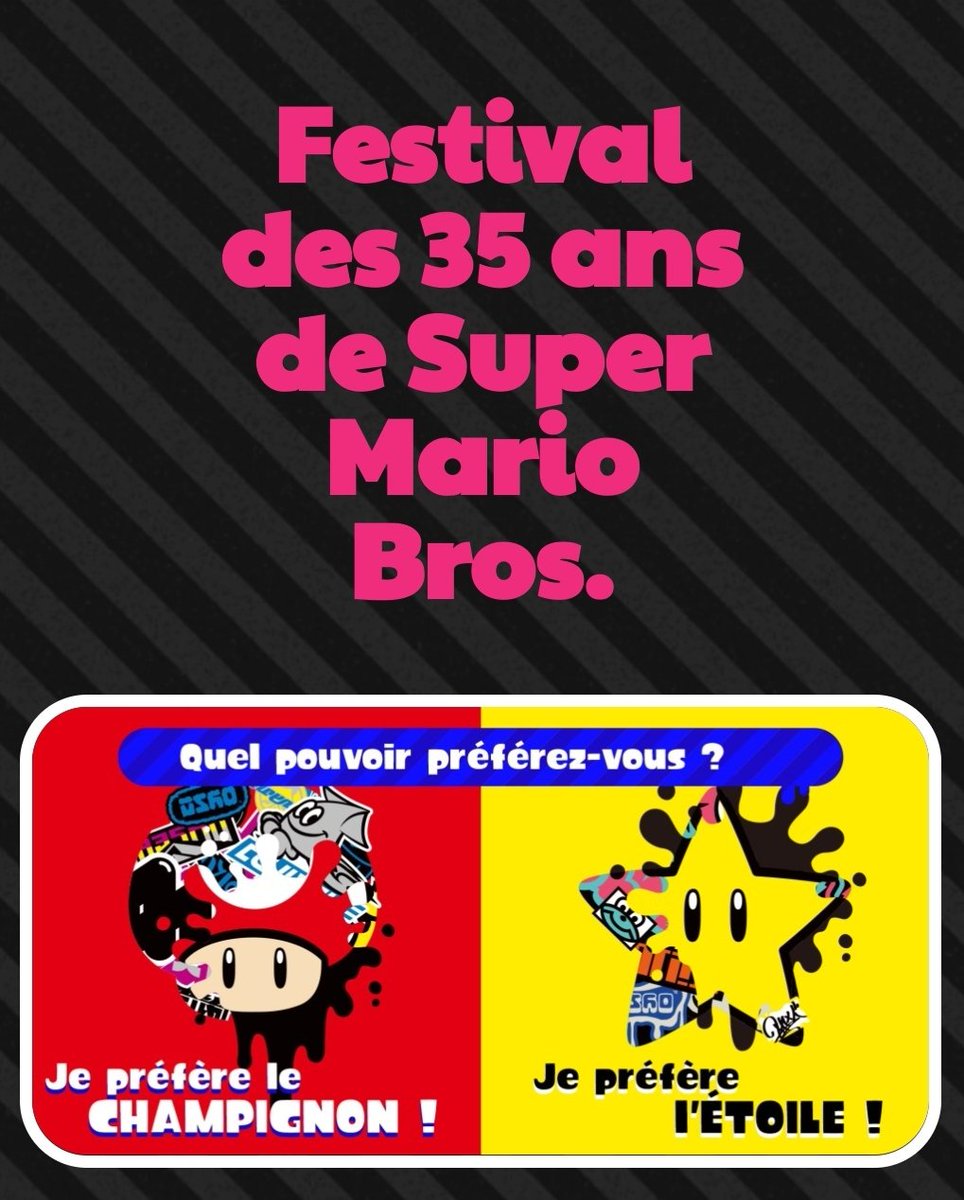 SplashtoonFR's tweet photo. Ce soir à 23h commencera le Splatfest entre l'équipe des pouvoir des champignons et celui des étoiles.  #Splatoon2 #Splatfest https://t.co/ewhqEHgvQP