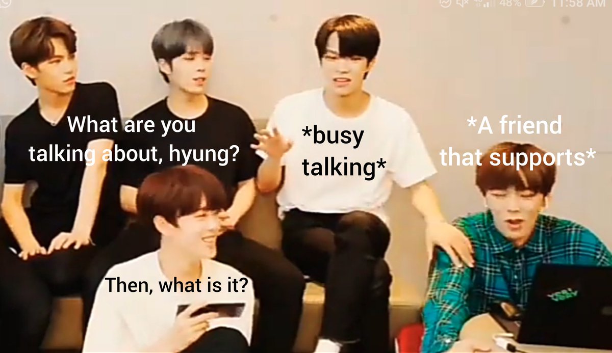 hongverrer's tweet photo. > TYPES OF FRIENDS <
First time doing meme😗
.
.
#베리베리 #VERIVERY #이동헌 #DONGHEON #홍민찬 #MINCHAN
#조계현 #GYEHYEON #주연호 #YEONHO #유강민 #KANGMIN #veriverymeme https://t.co/vqwDuMnIS1