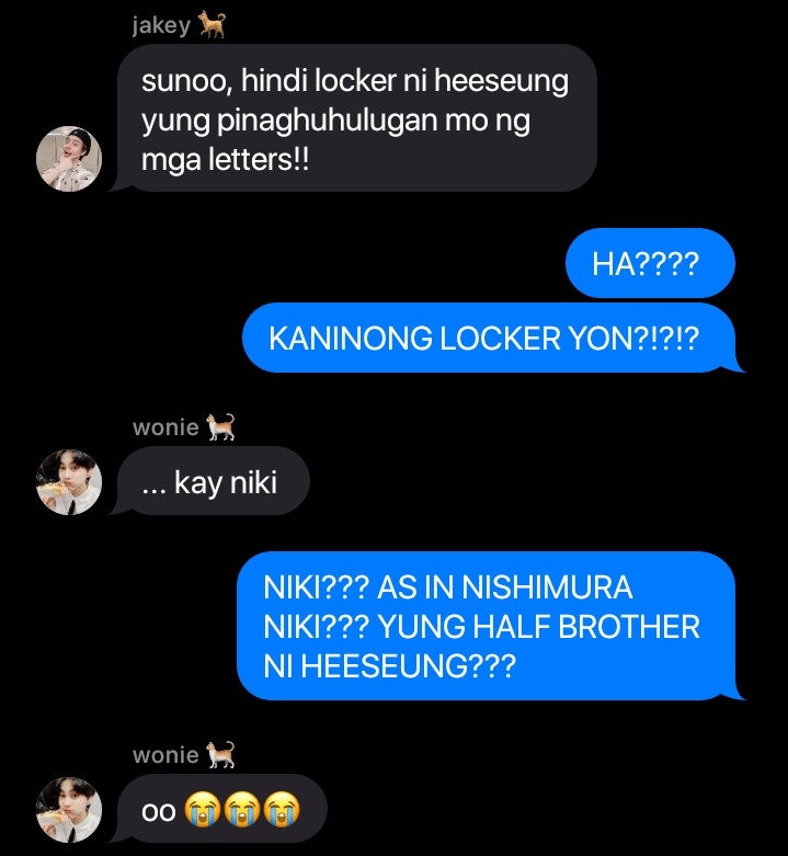 filmbyniki's tweet image. tagalog sunki au where

sun00 has a crush on h33seung and he loves sending letters to him, but what will happen if sun00 finds out that he was putting the letters in a wrong locker.