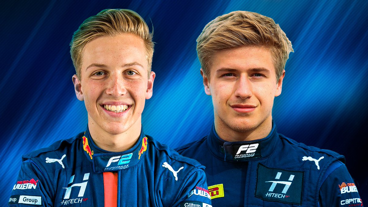 The_Pocisk's tweet photo. Pora na oficjalki:
zgodnie z wcześniejszymi pogłoskami w nadchodzącym sezonie @FIA_F2 w zespole @HitechGP zobaczymy dwóch juniorów z akademii Red Bulla: Jüriego Vipsa i Liama Lawsona
#F2PL #kanapaF2
https://t.co/fow5ZNX3qp https://t.co/cbizquBUQJ