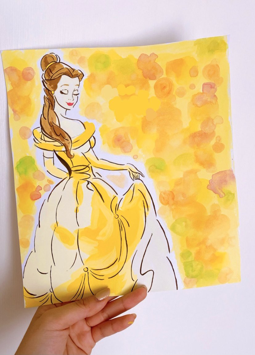 Sally Beauty And The Beast 手描きイラスト ディズニーイラスト 水彩絵の具 美女と野獣 ベル Disney Illustration T Co 9gvcdsfolw Twitter