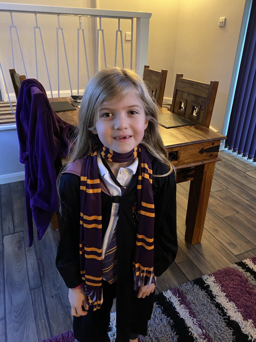 WoodcraftCake's tweet photo. @thebodycoach Please shout out for Esmae as it’s her 7th birthday on Sunday and she loves joining in with you. Today she is dressed as Hermione Granger :) https://t.co/VB1QlSa7MN