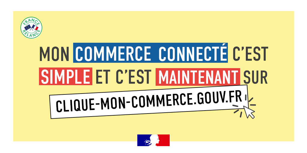 #CliqueMonCommerce | Le site clique-mon-commerce.gouv.fr permet aux #commerçants, #artisans et #restaurateurs impactés par les restrictions sanitaires de bénéficier de solutions numériques gratuites pour le développement d'une activité en ligne 
➡ bit.ly/2GUEIDr