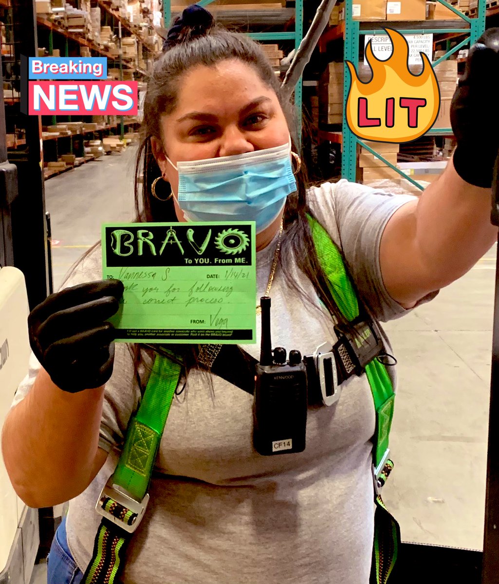 Thank you Vanessa for doing the right thing in following our THD processes to make sure our building is safe and organized