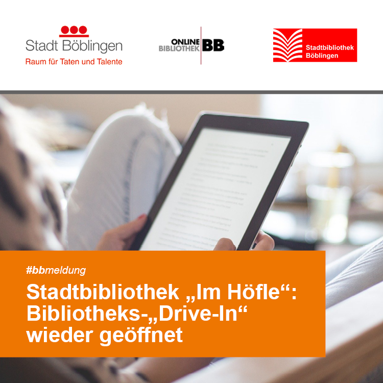 Stadtbibliothek „Im Höfle“: „Drive-In“ für kontaktlosen Service wieder geöffnet 📚

Weitere Infos im Internet unter bibliothek.boeblingen.de

#stadtbb #stadtböblingen #böblingen #dagersheim #bücherei #bibliothek #bibbb