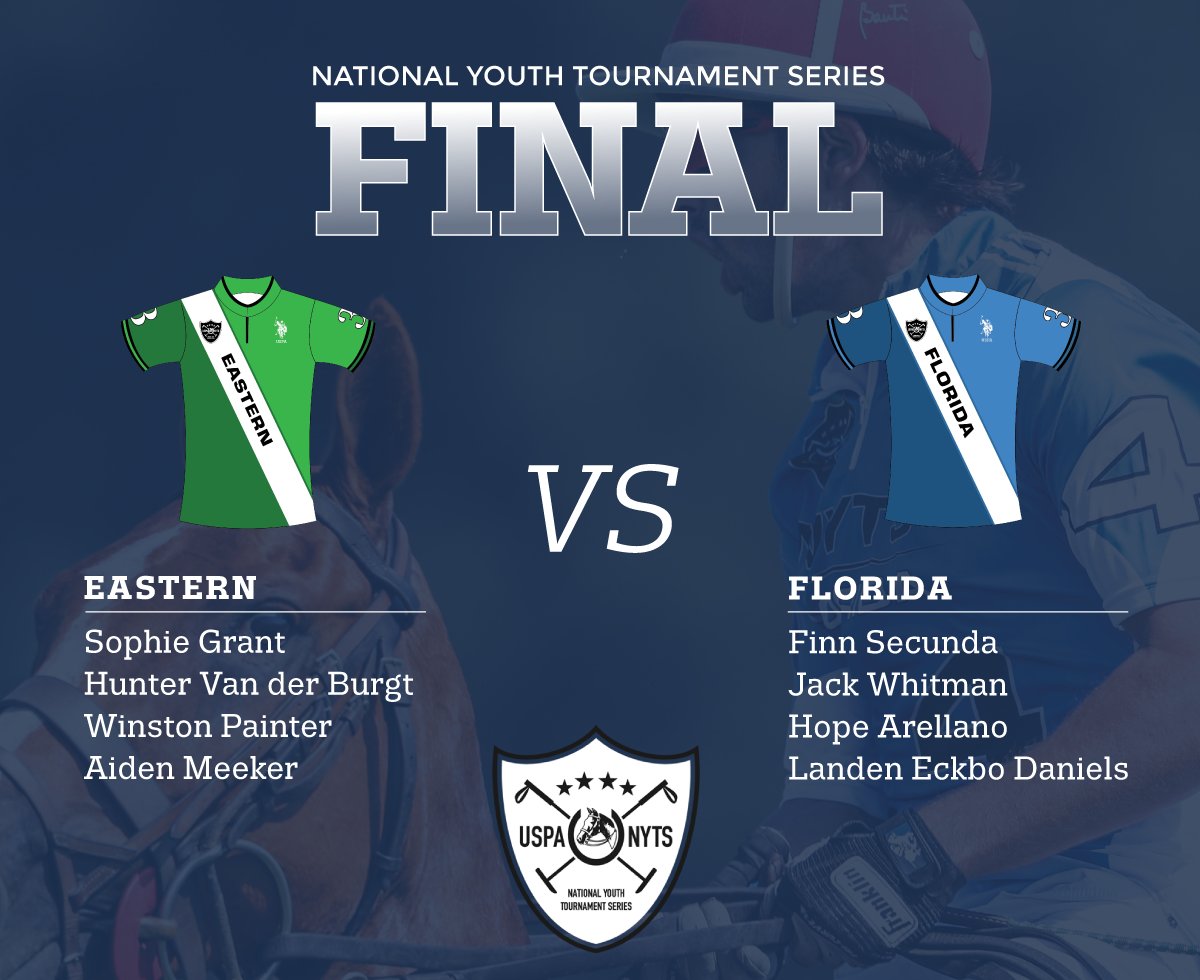 For the second year in a row, Eastern 🟢 will challenge Florida 🔵 for the Cecil Smith Cup! 🏆 Catch the 2020 National Youth Tournament Series Championship® Final LIVE on @globalpolotv at 11:30am ET!
