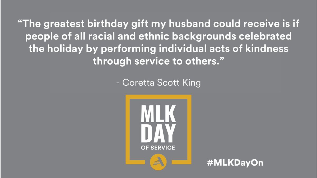 Today is Dr. Martin Luther King Jr.'s Birthday! 

Let's celebrate by serving others with an #MLKDayOn this Monday - #RT if you'll be joining us &amp; make a commitment to volunteer this #MLKDay (and beyond) at bideninaugural.org/day-of-service/