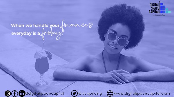 DCapitalNG's tweet photo. Why say "Thank God it's Friday" when you can say Thank God it's any day?
*
Feel at peace everyday when you let us manage your financial transactions.
*
#tgif #digitalspacecapital https://t.co/0cUlEy4p3z