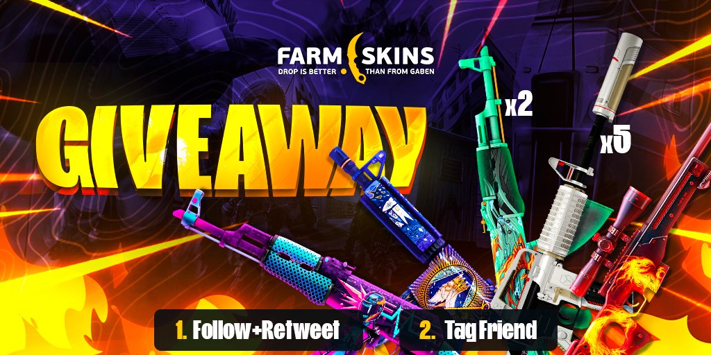 farmskins's tweet photo. khm... What about another Giveaway? 🤤😏

1 - AWP | Wildfire
2 - AK-47 | Neon Rider
3 - M4A4 | The Emperor
4/5 - AK-47 | Aquamarine Revenge
6/10 - M4A1-S | Mecha Industries

Few rules:
Follow+Retweet
Tag Friend https://t.co/nQIKNdZ1tW