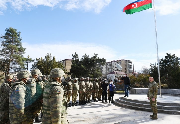 1VicePresident's tweet photo. President Ilham Aliyev laid foundation stone for Fuzuli-Shusha highway and Fuzuli airport in Fuzuli district, visited the city of Shusha

#President
#FirstvicepresidentofAzerbaijan
#IlhamAliyev
#MehribanAliyeva
#Azerbaijan

https://t.co/9dbqjh1wTT https://t.co/7qt0bRodvX