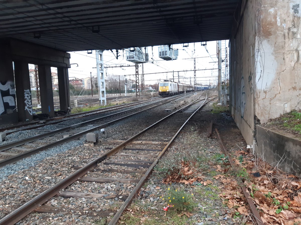 PompierDuRail's tweet photo. Ce matin j'ai assuré un train @DB_Cargo #Automed Forbach-Cerbere de Perrigny à Portes. A noter, 2 conteneurs réfrigérés du service #CoolRail by Transfesa Logistics. Également présent des conteneurs réfrigérés Unit45 pour Tesco. 23 wagons, 648m, 1393 tonnes. @Euro_Cargo_Rail 1/ https://t.co/NkFVTNTdHC