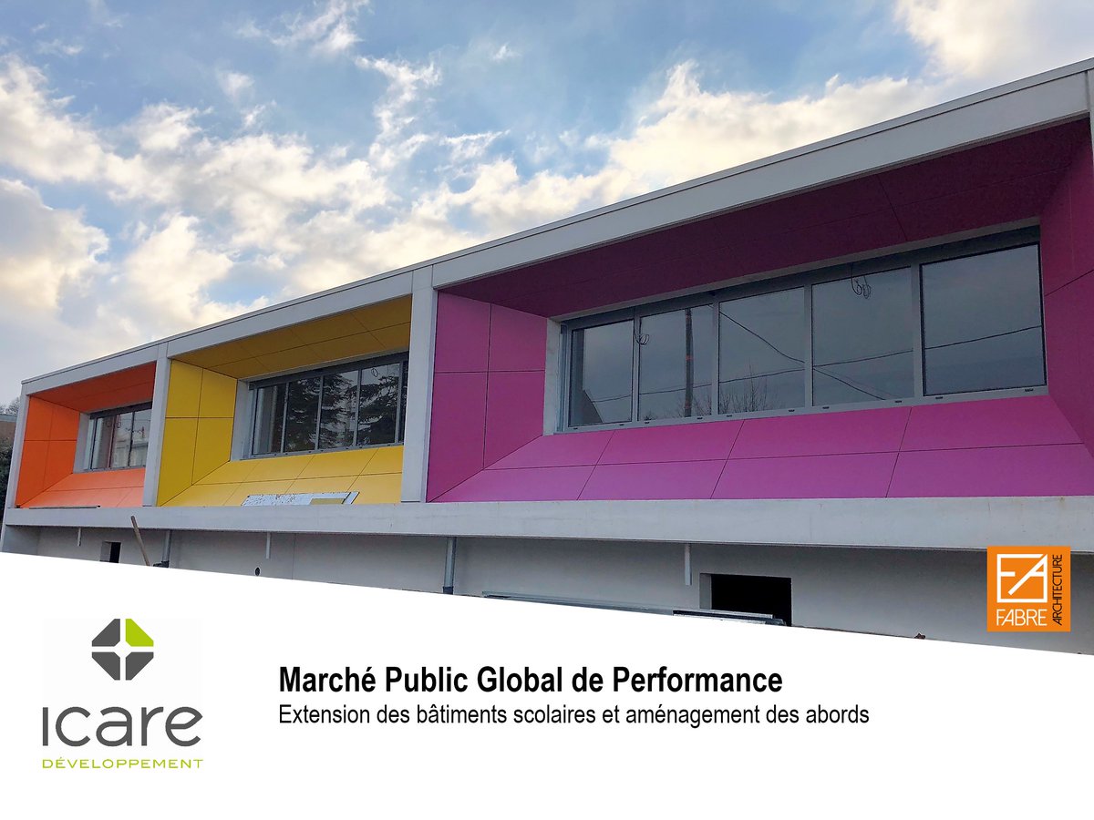 Dernière ligne droite avant la livraison de notre belle extension pour le compte de la commune de Saint-Barthélémy-de-Vals. Les couleurs vives des façades donnent du punch au projet et s’accordent parfaitement avec le dynamisme qui caractérise notre groupement!