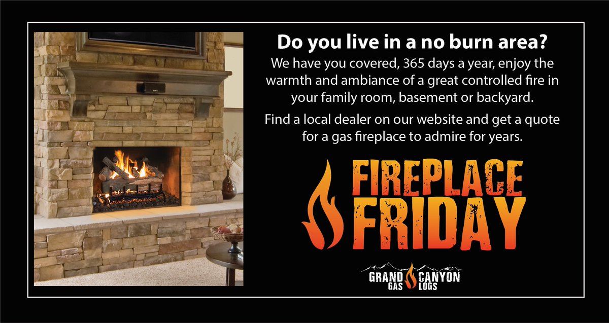 GCGasLogs's tweet photo. Do you live in a no burn area?

We have you covered, 365 days a year, enjoy the warmth and ambiance of a great controlled fire in your family room, basement or backyard. 
Find a local dealer on our website and get a quote for a gas fireplace to admire for years. https://t.co/xSvUbNADMK