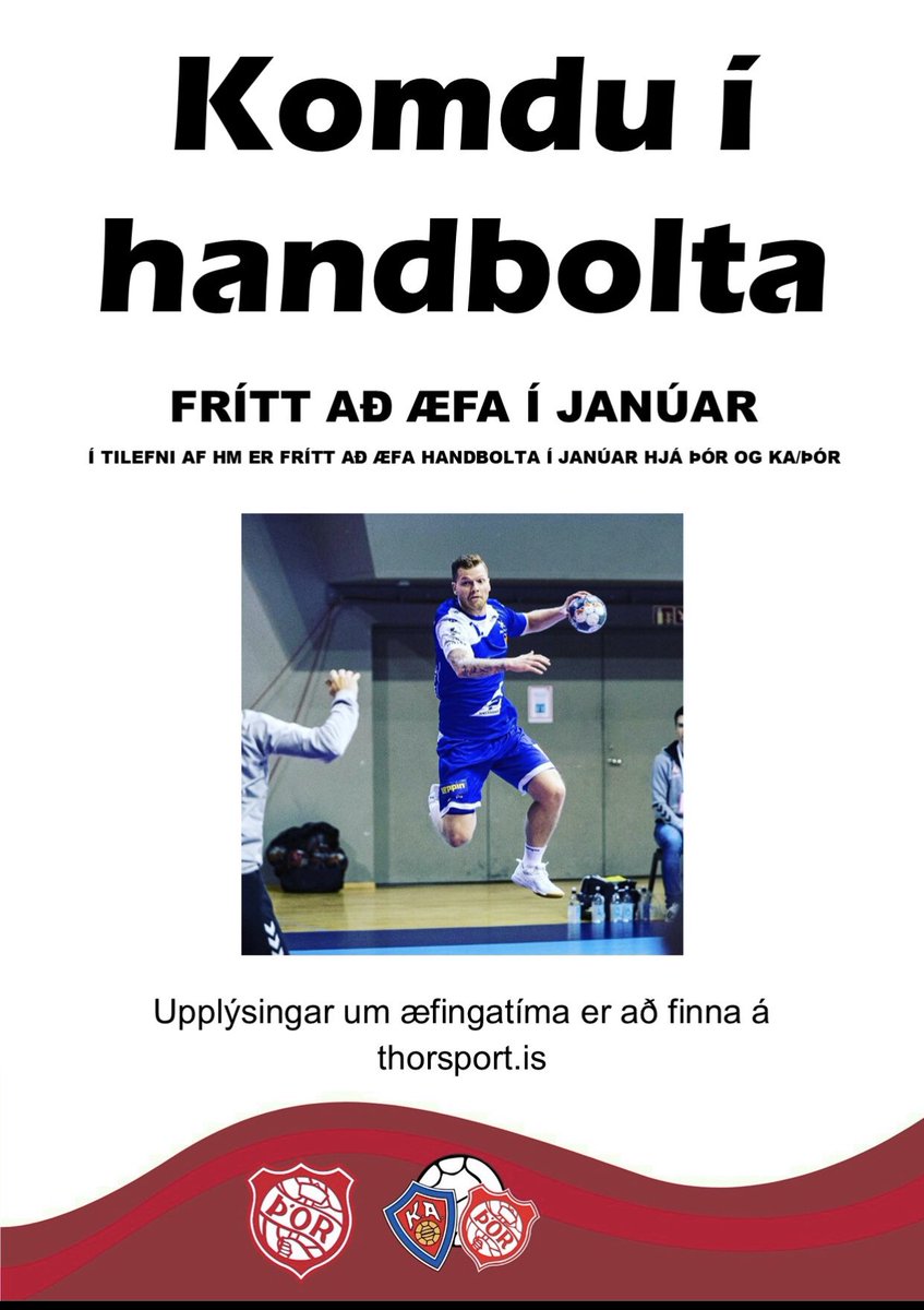 Janúar er mánuður handboltans! Sjáumst á æfingu 

🔴⚪️Áfram Þór🔴⚪️