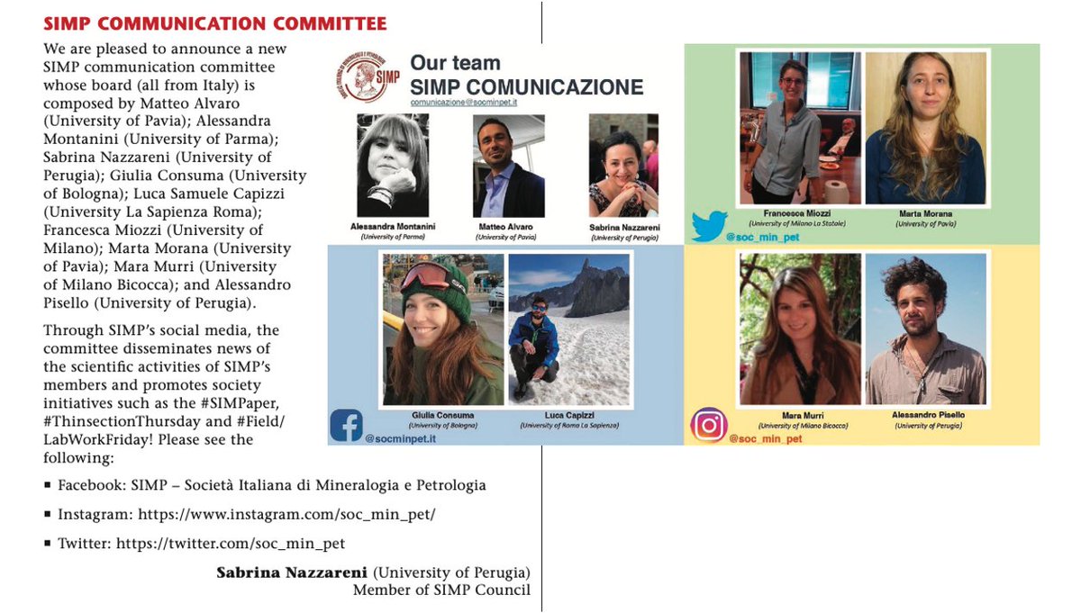 soc_min_pet's tweet image. Finally we remember that the #SIMPcomm is active and running! 
@soc_min_pet member are invited to share their work (papers, cool pictures of thin section 🔬, samples 🪨 and field trip ⚒️) through our social channels following this guidelines 👇👇👇

socminpet.it/N115/nuove-ini…
