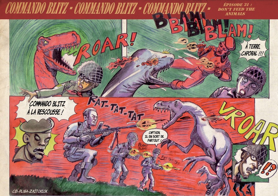 BlaguesDessins's tweet photo. Commando Blitz, épisode 31
Blagues & Dessins présente « Commando Blitz », bande dessinée de Zaïtchick
Retrouvez Commando Blitz régulièrement sur : https://t.co/qXM1g8iTFB
#CommandoBlitz #Zaitchick #BD #BandeDessinée #Pulp #SecondeGuerreMondiale #Parodie #ScienceFiction https://t.co/ykMDl1PqOQ