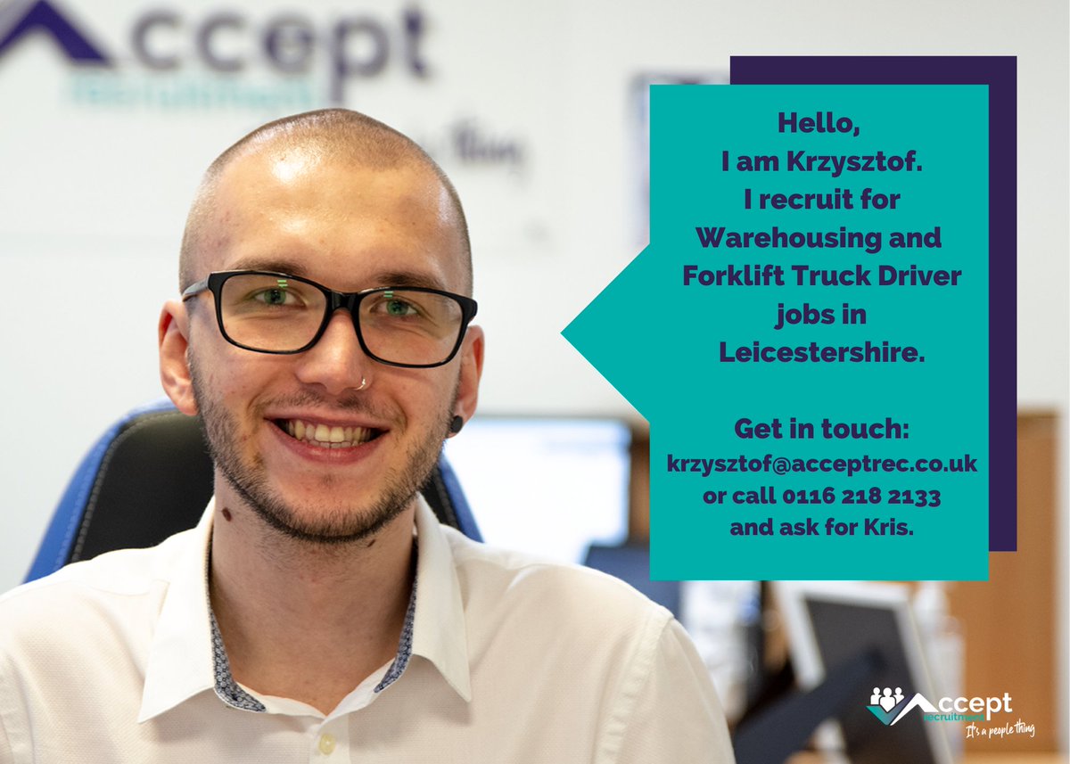 acceptrec's tweet photo. If you are still looking for a job or know someone who is, please register at https://t.co/Vk0IpGnBsr and contact Kris at:

Krzysztof@acceptrec.co.uk
0116 218 2133 and ask for Kris

#recruitment #job #jobvacancy #hiring #jobfair #jobseeker #career #shifts #Warehouse #Forklift https://t.co/EzdLy8bvuF