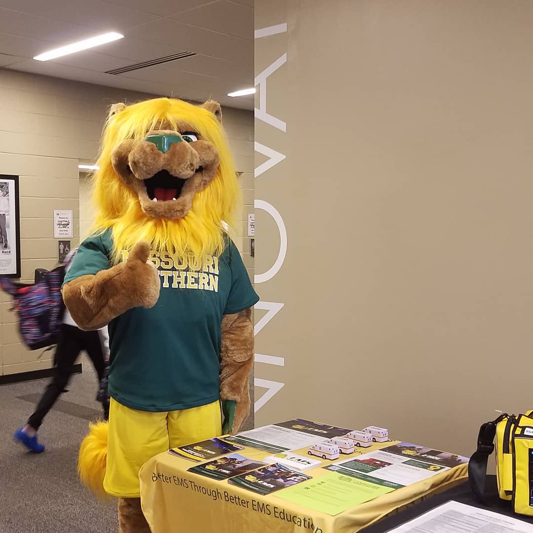 MSSUEMS's tweet photo. ROAR!  Join MSSU and Franklin Tech for the hallway career fair.  JOIN the EMS / FIRE Pride. https://t.co/sSneGKZiqp