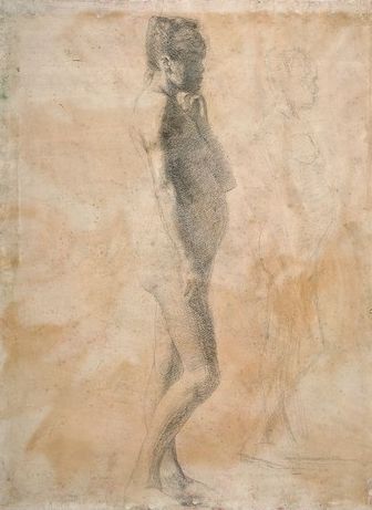 In the 1890s Wyspiański travelled Europe. While in France he befriended Paul Gauguin whose influence can be seen in the portraiture style he developed. Recently, a sketch of Annah, a Javan model of Gauguin’s, by Wyspiański was discovered on the back of another of his works 8/