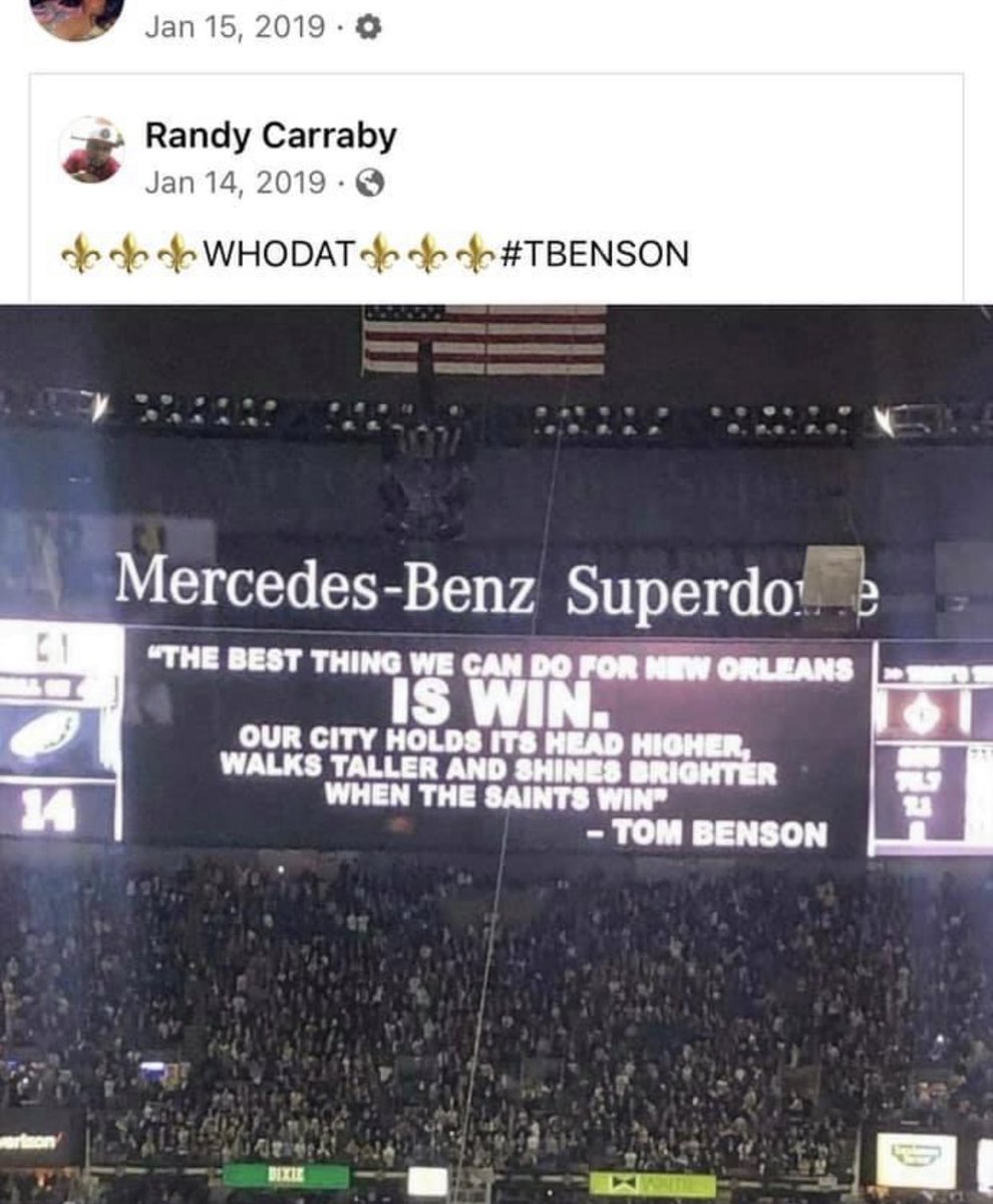 _laurenmartin22's tweet photo. #Believe #saints #Nfl #ForNola #twoDat 

Drew’s. Last. Ride. Let’s go!!! https://t.co/43gxdEizKm